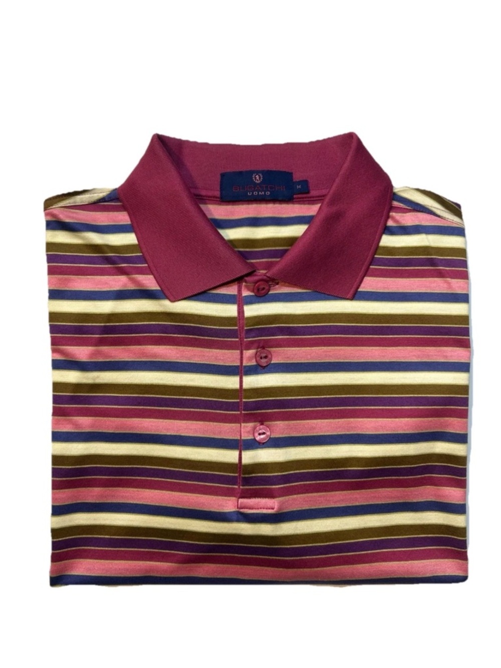 Bugatchi Umo men’s Striped Polo shirt M short sleeve